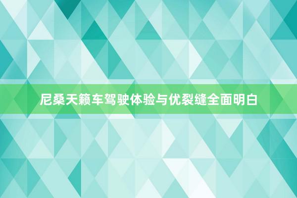 尼桑天籁车驾驶体验与优裂缝全面明白